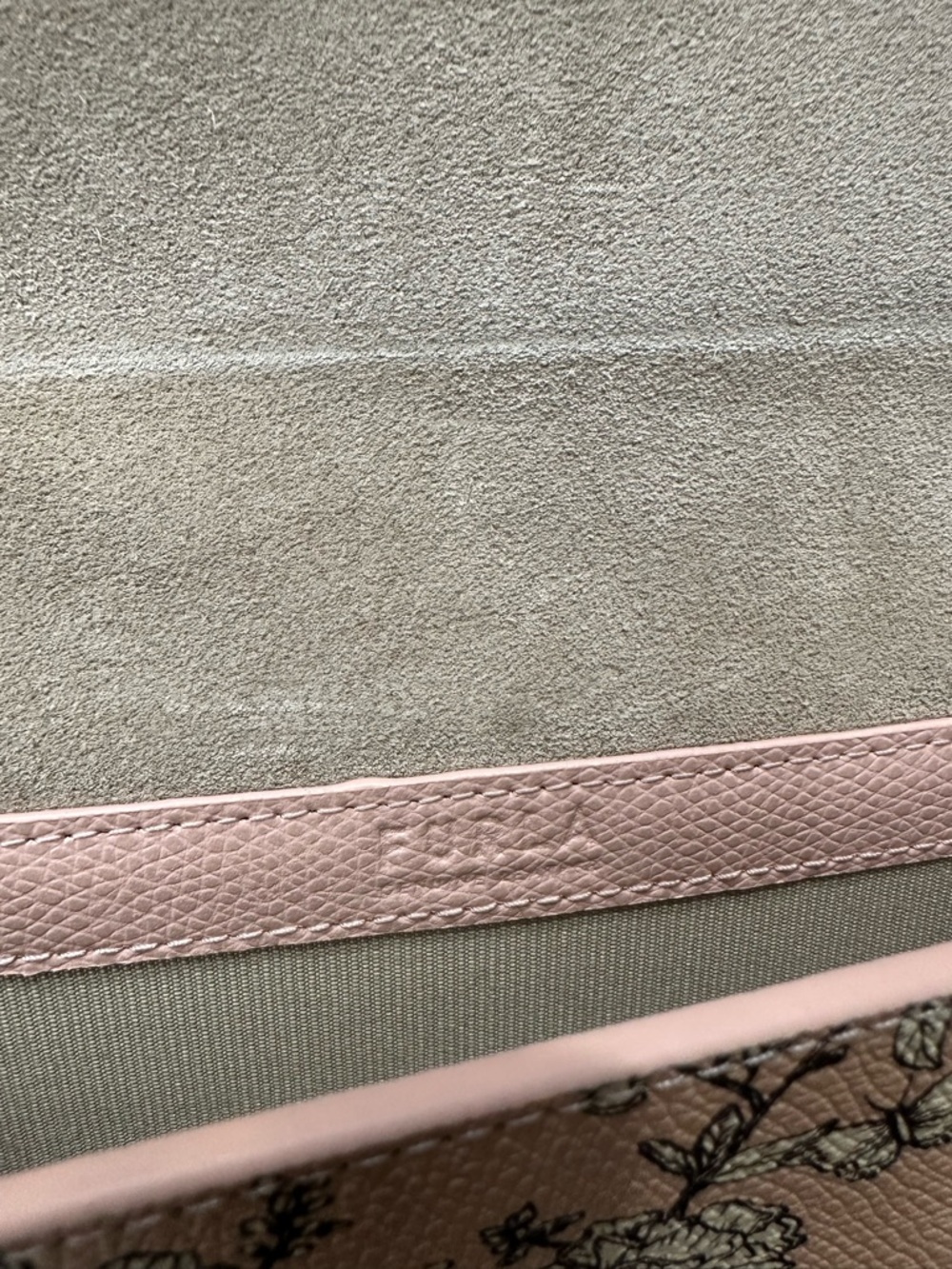 Furla Floral Leather Wallet on Chain / Crossbody Clutch - Picture 11 of 13